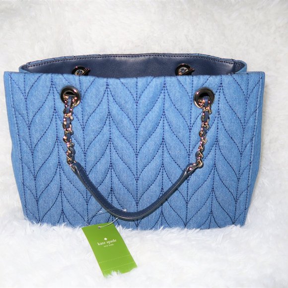 SOLD!!!Kate Spade Briar Lane Denim Satchel - Picture 3 of 12